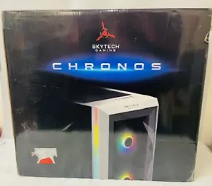 Skytech Gaming Chronos Gaming PC in White ST-CHRONOS-0702-W-AM- NEW/ BOX DAMAGE - Picture 1 of 4