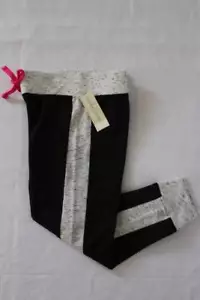 NEW Girls Sweat Pants XS 4 - 5 Black White Stripe Active Sweats Lounge Wear - Picture 1 of 2
