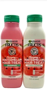 Champú y acondicionador Garnier Fructis Plumping Watermelon Hair Treat 11,8 oz Foto 1 de 4