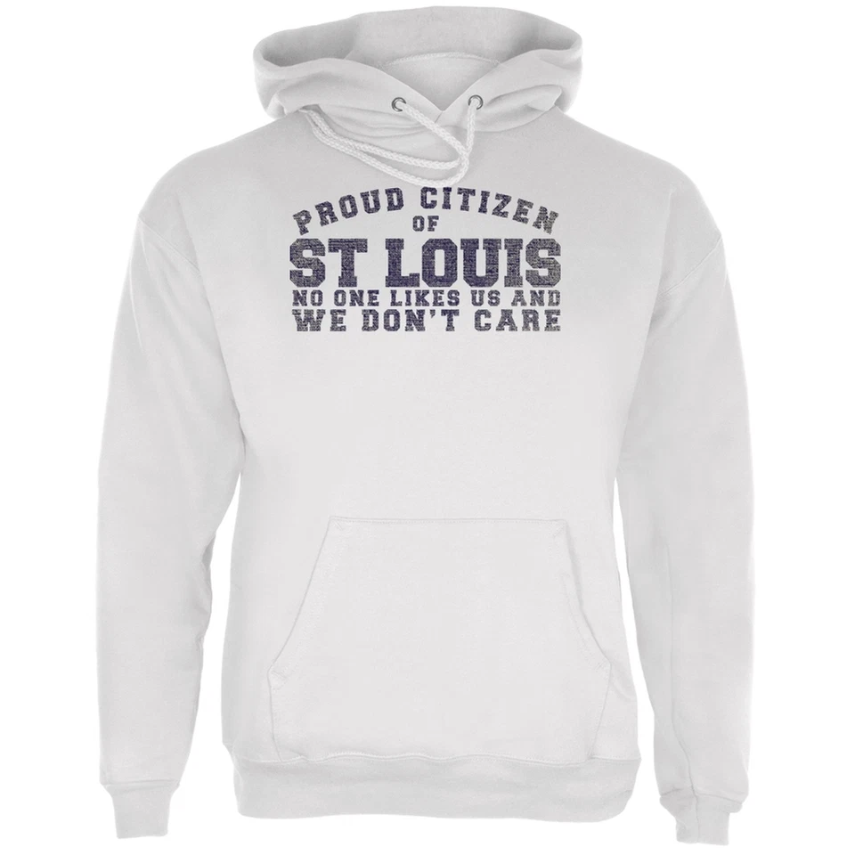 Sudadera con capucha Proud No One Likes St Louis blanca para adulto Foto 1 de 1