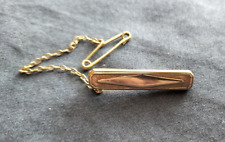 Vintage Brooch 9ct 9K 375 by Rodd Gold Brooch with Baby Safety Pin & Chain - AF