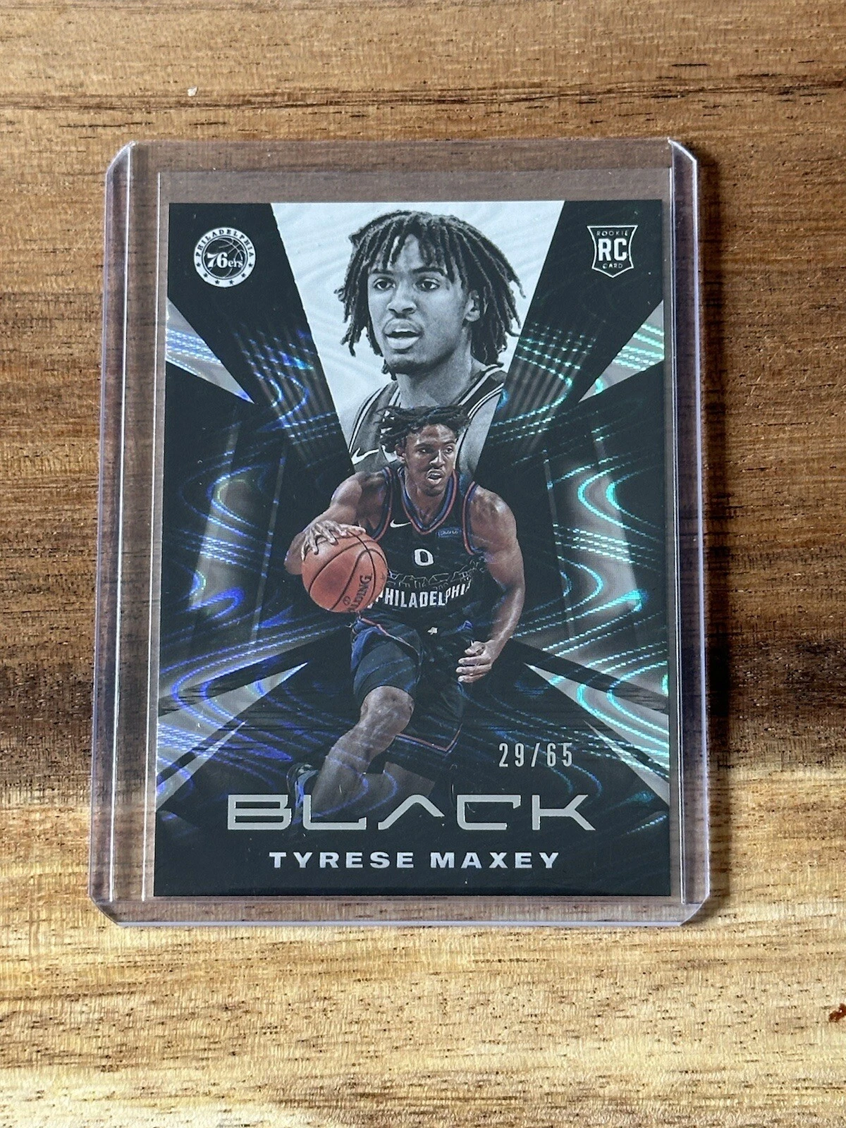 Tyrese Maxey 2020 Panini Black Swirlorama Rookie Card 29/65