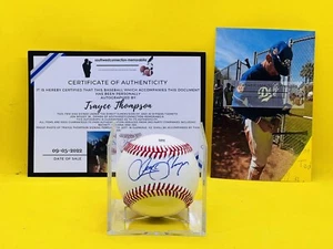 Trayce Thompson LA Dodgers Signed Official League Baseball Autographed With COA - Picture 1 of 3