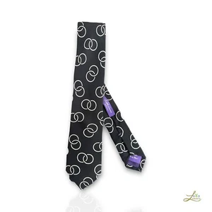 Corbata de seda con estampado de círculos de etiqueta púrpura Ralph Lauren - Imagen 1 de 3