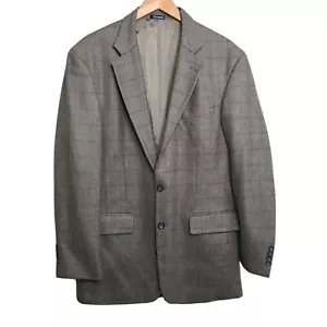 Oscar De La Renta Mens Sport Coat 42L Gray Suit Jacket Blazer Cashmere Wool - Picture 1 of 10