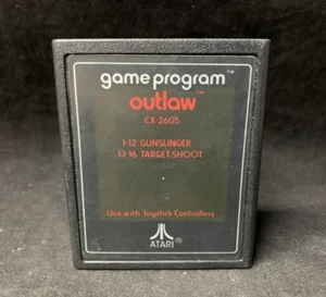 Atari Game Program "Outlaw" CX-2605 1-12 Gunsligner 13-16 Target Shoot UNTESTED - Picture 1 of 5