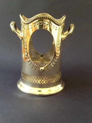 SOPORTE DE BOTELLA ANTIGUO PLATA MACIZA SHEFFIELD, 1906 POR J&J MAXWELL LTD 450g Foto 1 de 4