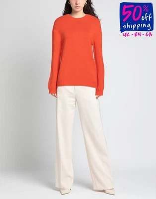 RRP €1650 VALENTINO Cashmere Jumper Size XL Orange Embroidered Made in Italy - Image 1 of 4