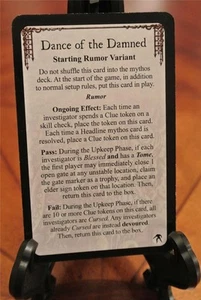 Arkham Horror Brettspiel 2. Auflage TANZ DER VERDAMMTEN Mythos Karte Erweiterung Promo - Bild 1 von 1