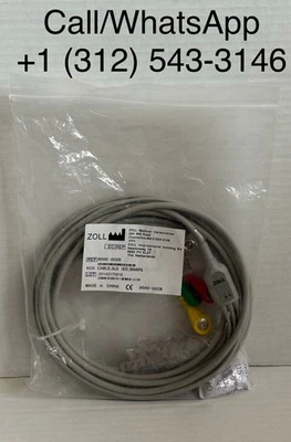 ZOLL Part # 8000-0026 - 3-Lead ECG Cable for ZOLL Montior R Series X Series - Image 1 of 2