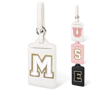Personalized Initial Luggage Tags for Suitcases, Cute PU Leather Travel Lette... - Picture 1 of 7