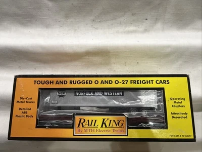 MTH 30-7018b Virginian Flat Car With Trailer Set Break Out NEW IN BOX - Image 1 of 4