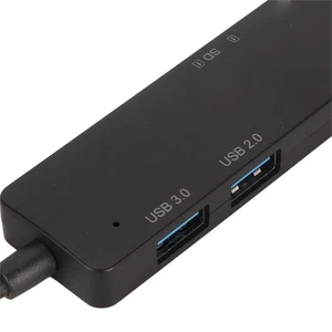 USB3.0 Docking Station With Card Slot Compact Portable USB Hub For Data Tran NEW - Afbeelding 1 van 12