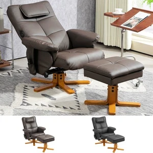Massage Recliner Chair with Footstool, Remote Control and Hidden Storage - Picture 1 of 23