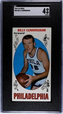 1969-70 Topps - Billy Cunningham, #40, SGC 4, VG-EX - Image 1 of 2