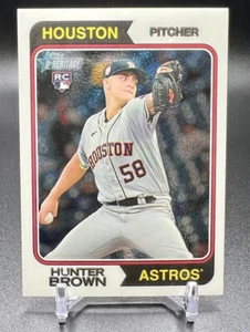 2023 Topps Heritage HUNTER BROWN ROOKIE RC 200/999 Chrome Parallel #316 Astros - Picture 1 of 3