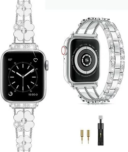 Compatible with Apple Watch Band 40mm 38mm 41mm Women,Luxury Bling Diamond - Picture 1 of 7