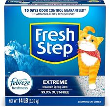 Fresh Step Extreme Mountain Spring Scent, Clumping, 14 lbs; Fast Free Shipping