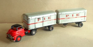 vintage tin toy AN NAITO SHOTEN Japan - semi trailer truck P.I.E - friction 60s - Picture 1 of 18