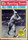 1976 Topps Baseball Card No. 342 All-Time All-Stars Rogers Hornsby 2B