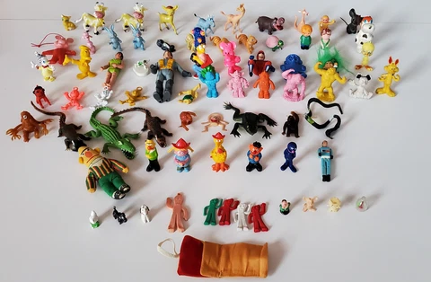 Various Vintage Small Figures Toys Jigglers personal collection 50s 60s 70s 80s Cover