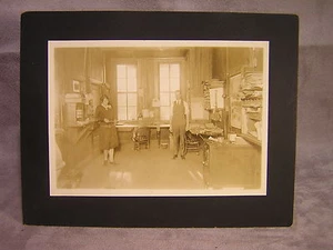 Vintage Photograph ~ Interior of Office ~ Railroad ?, Post Office ?, Store? - Picture 1 of 3