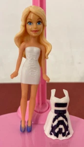 Mattel 2015 ❤ Barbie ❤ Mini Polly Pocket 9cm Doll / Figure & Dress #2 - Picture 1 of 4