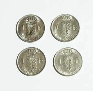 Belgium 1 Franc coins from 1977-1980 - Picture 1 of 2