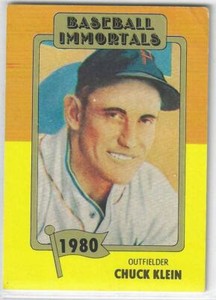 1980 TCMA Baseball Immortals #172 Chuck Klein Philadelphia Phillies HOF