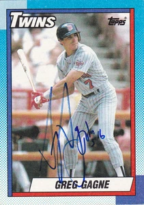 GREG GAGNE MINNESOTA TWINS SIGNED CARD LOS ANGELES DODGERS KANSAS CITY ROYALS - Picture 1 of 1