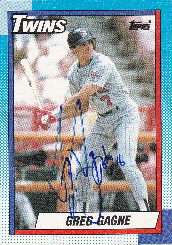 GREG GAGNE MINNESOTA TWINS CARTÃO ASSINADO LOS ANGELES DODGERS KANSAS CITY ROYALS - Imagem 1 de 1