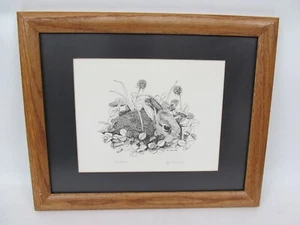 Jo Holler 150/500 Rabbit Art Print Signed Numbered Baby Bunny Framed - Picture 1 of 4