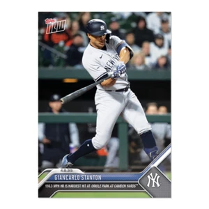 Giancarlo Stanton - 2023 MLB TOPPS AHORA Tarjeta 76 - Más golpeado 116,3 MPH HR Camden - Imagen 1 de 2