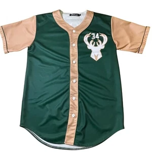 Maglia baseball vintage anni 2000 PHYLE Greek Freak 34 stile Giannis Antetokounmpo M - Foto 1 di 10