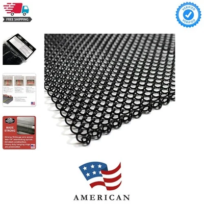 Elegante cortina de malha preta para lareira - 26" de altura, 2 painéis incluídos - Imagem 1 de 4