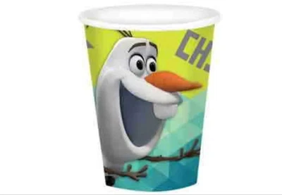 Suministros de fiesta Disney Frozen Olaf 9 oz. Tazas de papel 8 unidades Foto 1 de 3