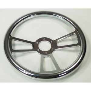 Steering Wheel, Billet 14 Diameter, 1 Dish, 3 Spoke 6 Bolt Dunebuggy & VW - Picture 1 of 1