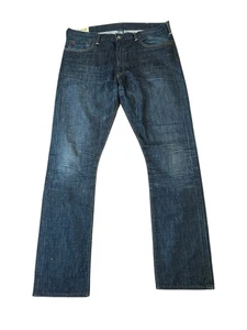 Jean de mezclilla Polo Ralph Lauren 018 ajustado recto azul lavado oscuro para hombre talla 38x34 usado en excelente estado - Imagen 1 de 10