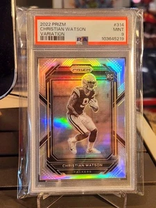Christian Watson 2022 Panini Prizm Silver Variation RC PSA 9 - Picture 1 of 6