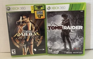 Lara Croft Tomb Raider Lot Of 2 Microsoft Xbox 36) Complete CIB Lot Fighting War - Picture 1 of 3