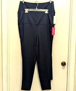 Lot of 2 Wondersummers 4X (28-30) Knit Pants Stretch Navy Spandex NWT 28" inseam - Picture 1 of 5