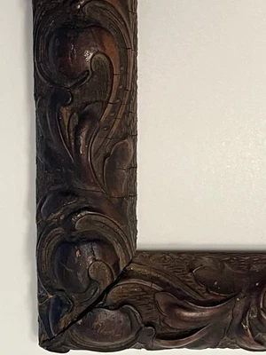 古董美学风格高度装饰木制石膏框架-漩涡藤蔓 — 第 1/4 张图片