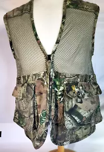 Men's Med Browning Breakup Infinity Camouflage Full Zip Hunting Shooting Vest - Picture 1 of 15