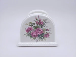 Vintage Athena Serviettenhalter mit rosa Blume Made in U.S.A. - Bild 1 von 8