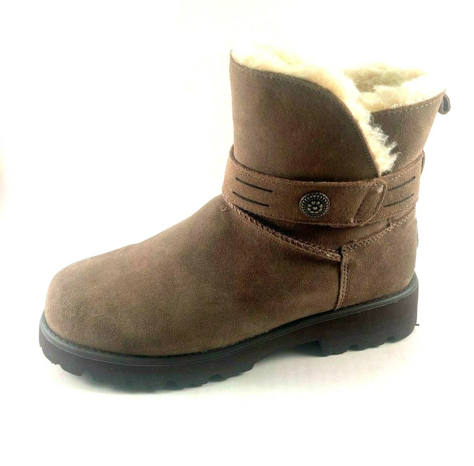 BearPaw Wellston 麂皮羊皮/羊毛防水靴可选尺寸/颜色 — 第 1/1 张图片