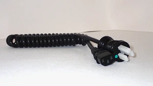 C2G 48064 - 4ft 18 AWG Coiled Hospital Grade Power Cord 5 - 15P - C13 BK - Picture 1 of 5
