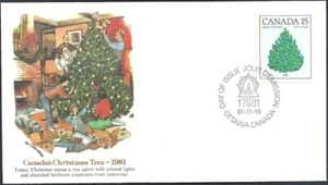 🍁Canada   #902   1981  "Christmas Tree"  Brand New  1981  Fleetwood Cover - Picture 1 of 2