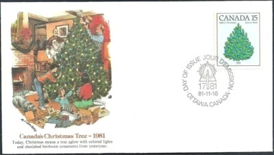 🍁Canada   #902   1981  "Christmas Tree"  Brand New  1981  Fleetwood Cover - Image 1 of 2