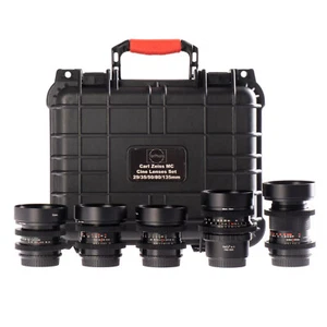 Carl Zeiss 29/35/50/80/135mm Cine Mod Lenses Set For Canon EF Mount w/ Case! - Picture 1 of 24