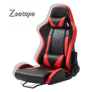 Zootopo PVC Rennsimulator Cockpit Gaming Rot Sitz mit Nackenkissen und Lendenwir